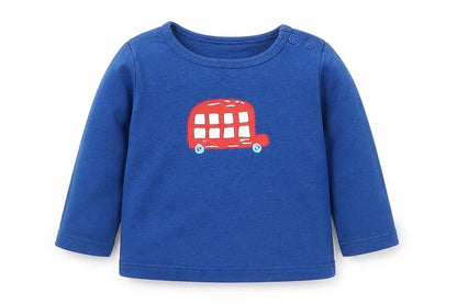 Tu Boys Blue   Basic T-Shirt Size 6-9 Months  - Bus