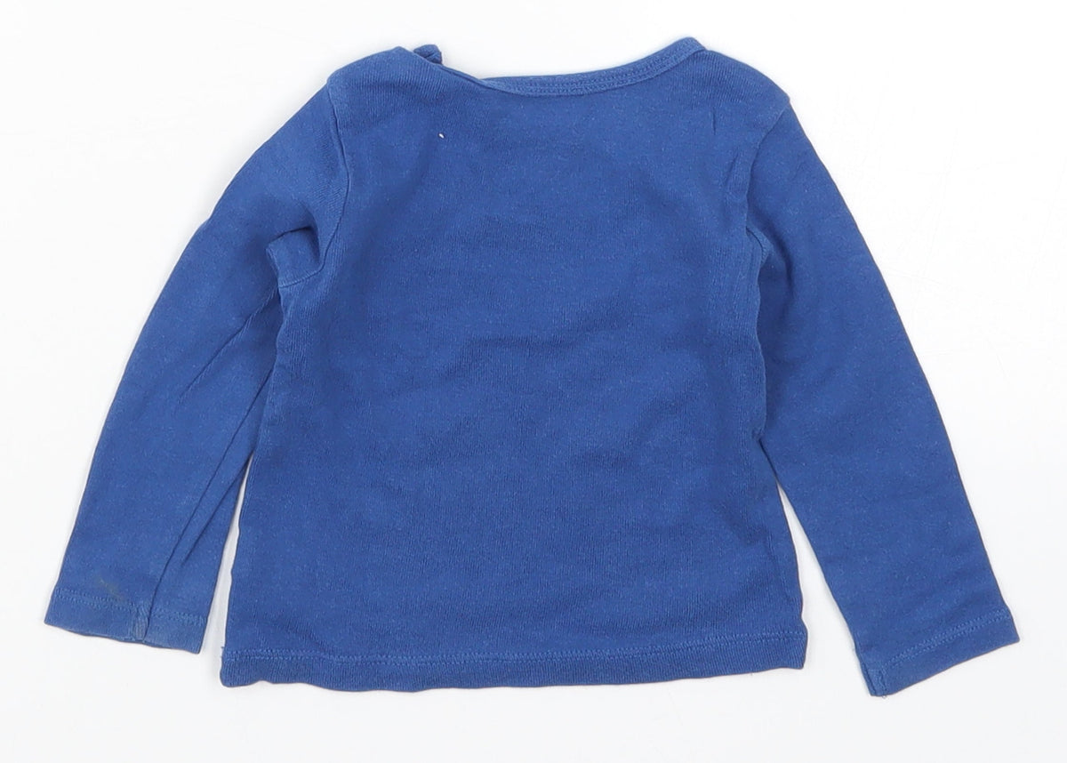 Tu Boys Blue   Basic T-Shirt Size 6-9 Months  - Bus