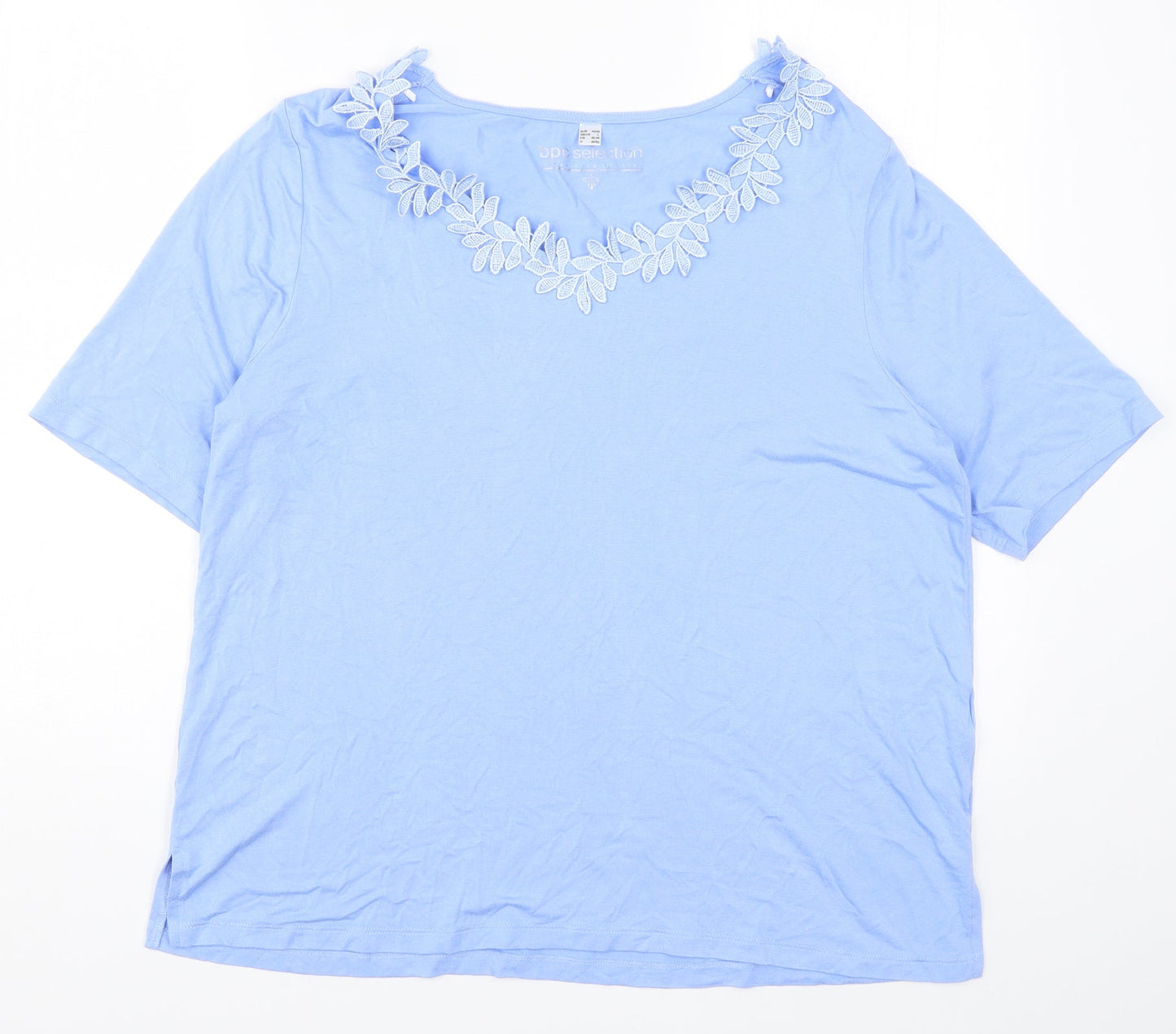 Womens UK Size L BPC Selection Blue Basic T-Shirt