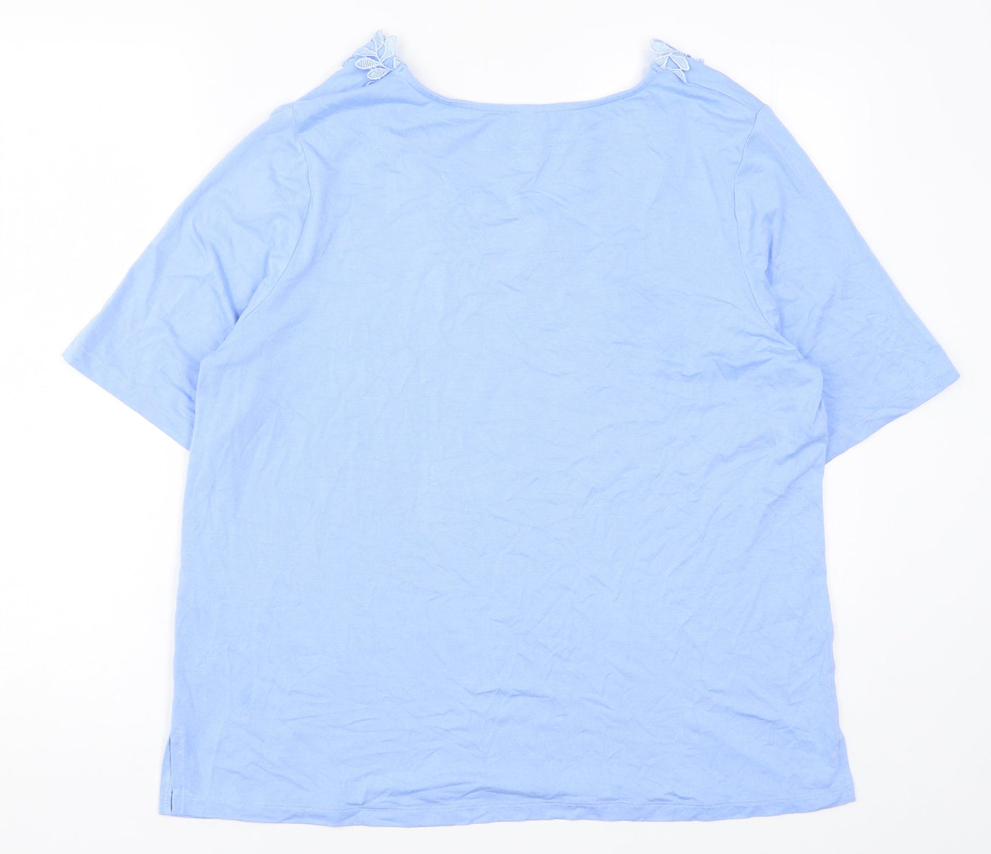 Womens UK Size L BPC Selection Blue Basic T-Shirt