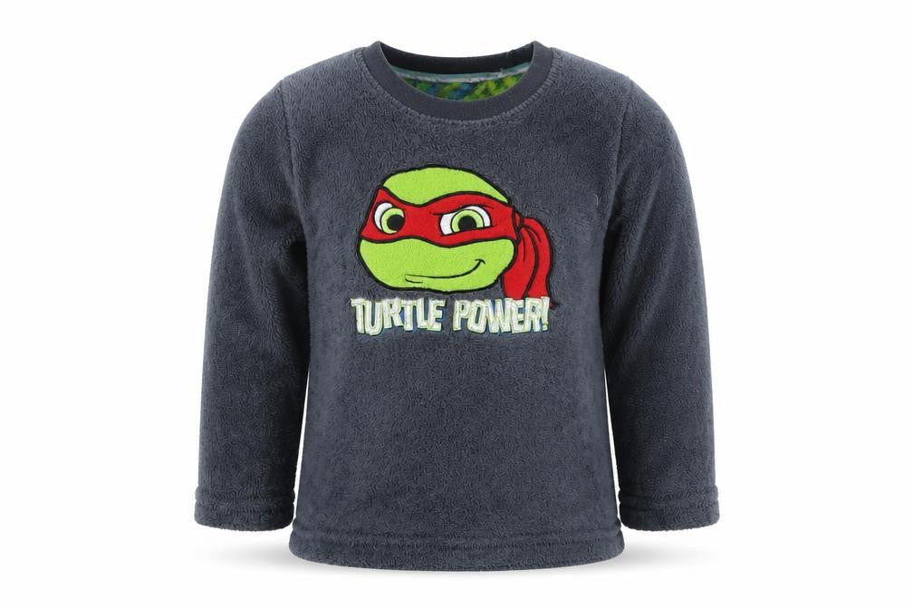 Primark Boys Grey Solid   Pyjama Top Size 2-3 Years  - Turtle Power