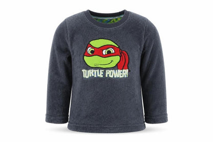 Primark Boys Grey Solid   Pyjama Top Size 2-3 Years  - Turtle Power
