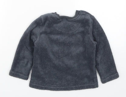 Primark Boys Grey Solid   Pyjama Top Size 2-3 Years  - Turtle Power