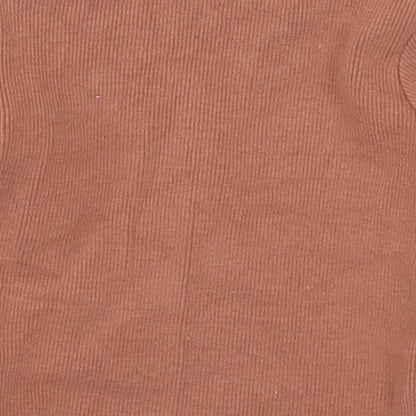 H&M Girls Brown   Basic T-Shirt Size 6-9 Months