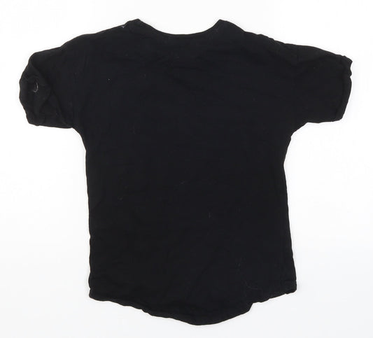 Pep&Co Girls Black   Basic T-Shirt Size 9-10 Years  - Empower Bring it On