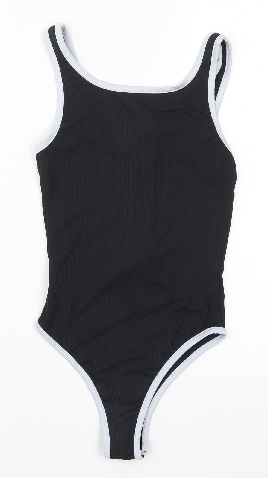 Womens UK Size S Preworn One-Piece Black Bodysuit