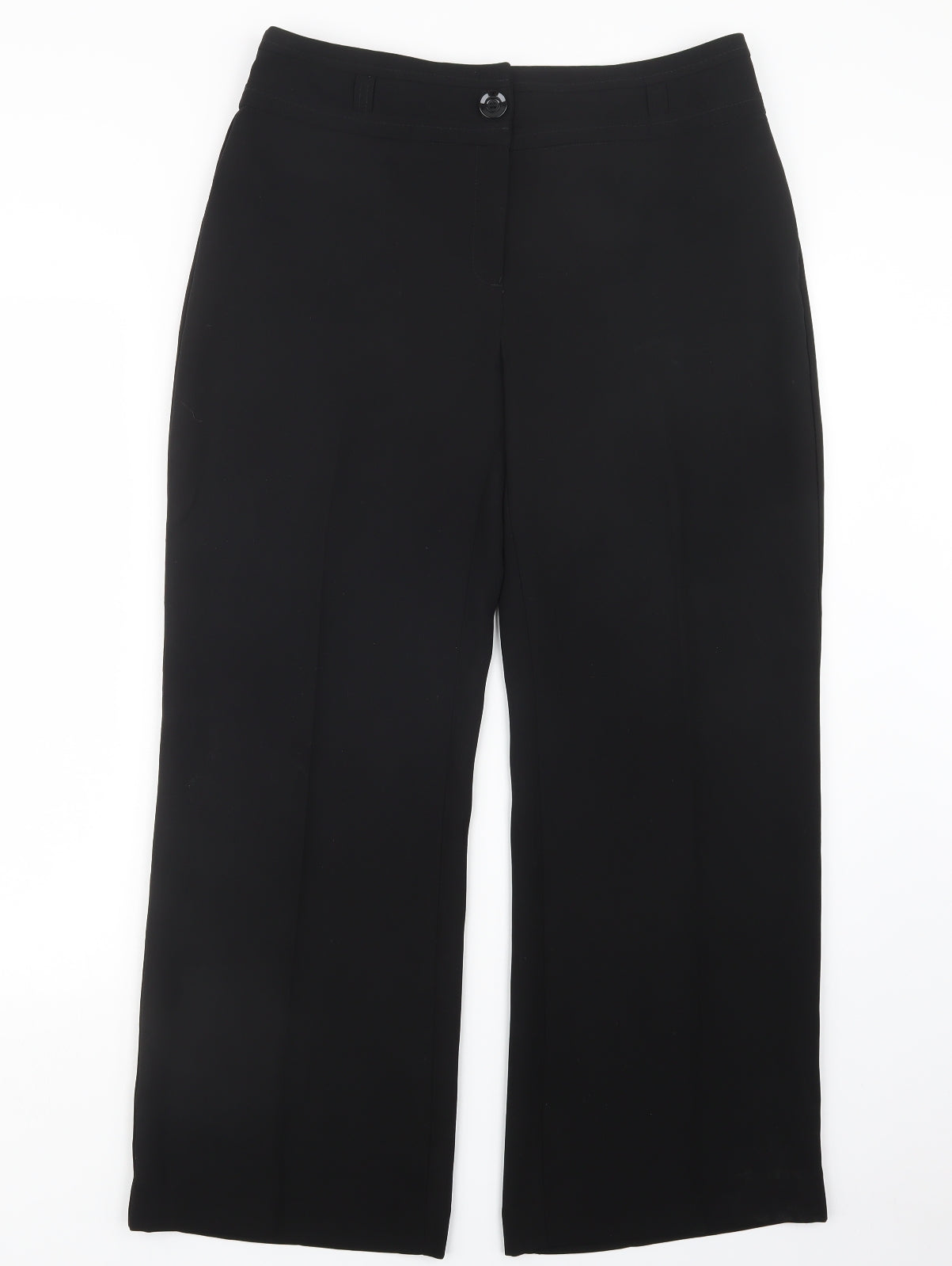 Womens UK Size 12 Debenhams Regular Fit  Black Trousers