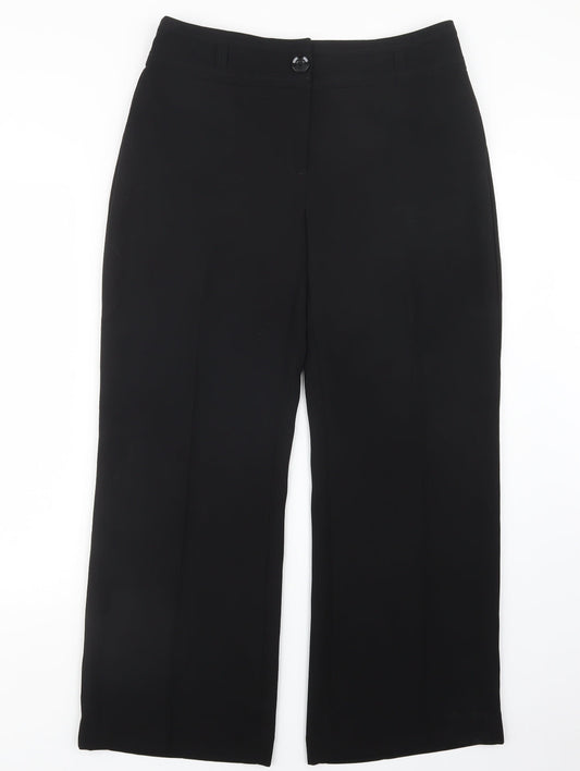 Womens UK Size 12 Debenhams Regular Fit  Black Trousers