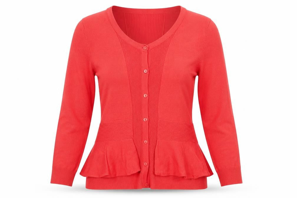 Womens UK Size 12 Per Una Red Cardigan Jumper
