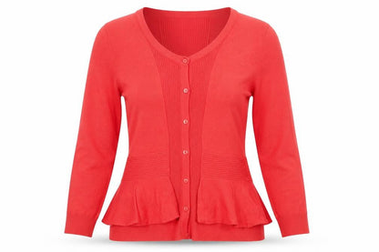 Womens UK Size 12 Per Una Red Cardigan Jumper