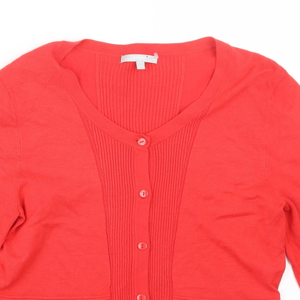 Womens UK Size 12 Per Una Red Cardigan Jumper