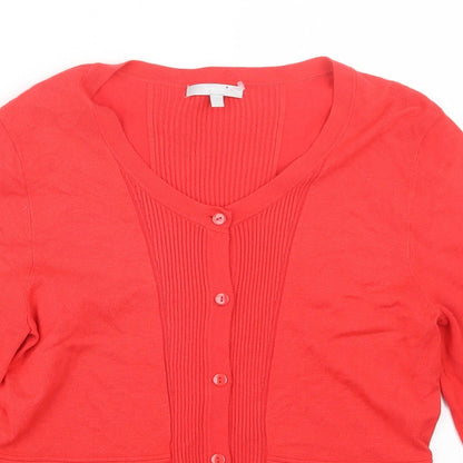 Womens UK Size 12 Per Una Red Cardigan Jumper