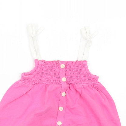 Marks and Spencer Girls Pink   T-Shirt Dress  Size 9-12 Months
