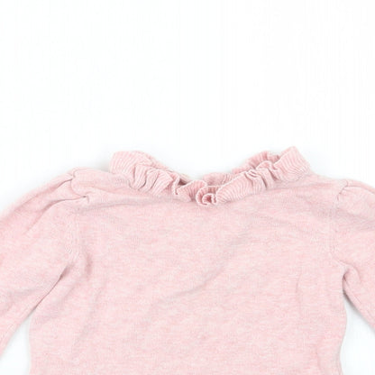 TU Girls Pink  Knit Pullover Jumper Size 6-9 Months