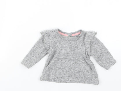 Matalan Girls Grey   Pullover Jumper Size 0-3 Months