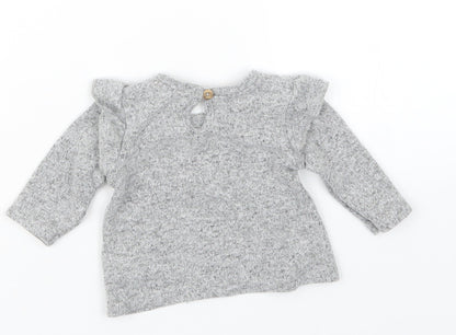 Matalan Girls Grey   Pullover Jumper Size 0-3 Months