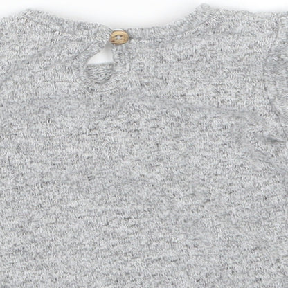 Matalan Girls Grey   Pullover Jumper Size 0-3 Months