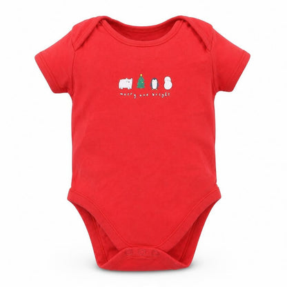 George Baby Red   Babygrow One-Piece Size 6-9 Months  - Christmas