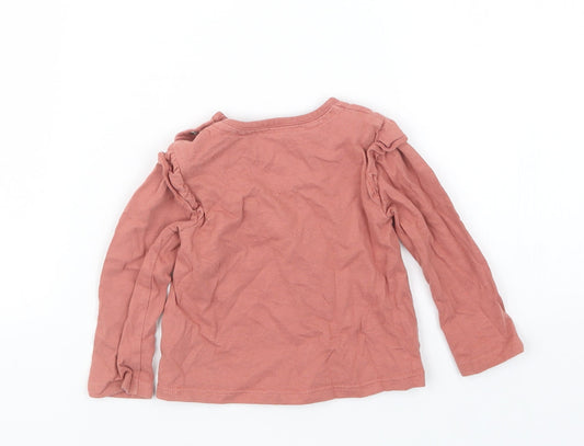 TU Girls Beige   Basic T-Shirt Size 6-9 Months