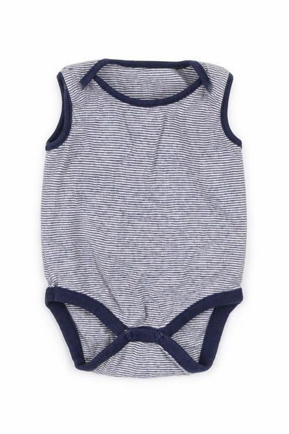 Next Boys Blue Striped  Babygrow One-Piece Size 0-3 Months