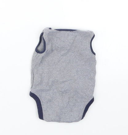 NEXT Boys Blue Striped  Babygrow One-Piece Size 0-3 Months