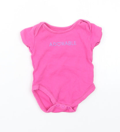 George Girls Pink   Babygrow One-Piece Size 3-6 Months