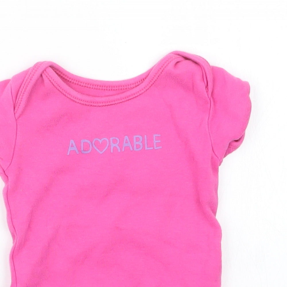 George Girls Pink   Babygrow One-Piece Size 3-6 Months