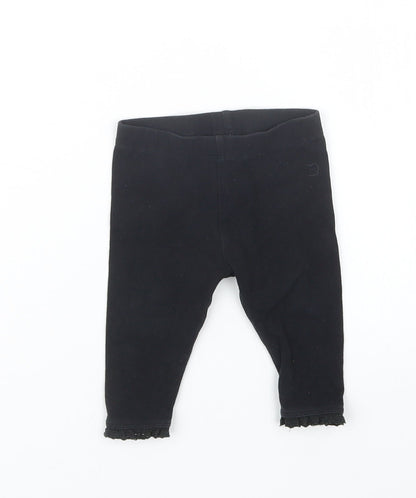 NEXT Girls Black   Capri Trousers Size 3-6 Months