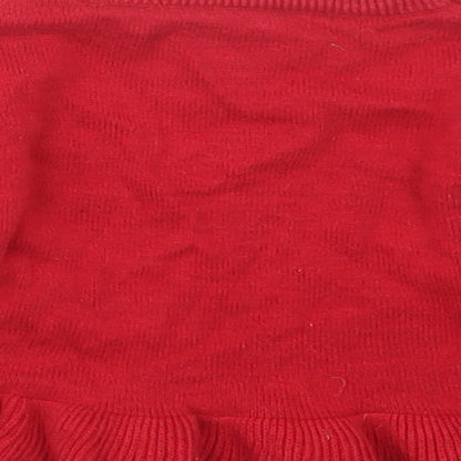 Nutmeg Girls Red  Knit Pullover Jumper Size 3-6 Months