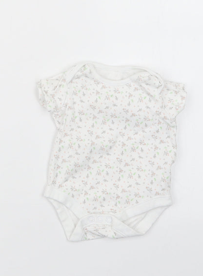 F&F Baby White Geometric  Babygrow One-Piece Size 3-6 Months