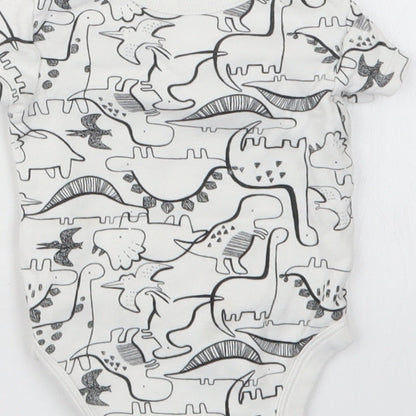 TU Boys White Geometric  Babygrow One-Piece Size 0-3 Months