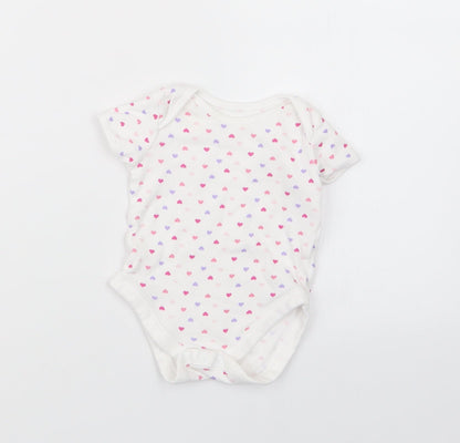 George Girls White Geometric  Babygrow One-Piece Size 3-6 Months