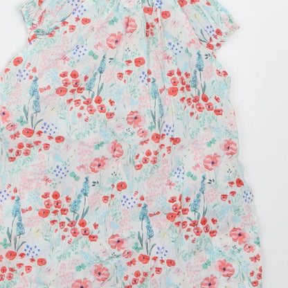 H&M Girls Red Floral  T-Shirt Dress  Size 3-6 Months