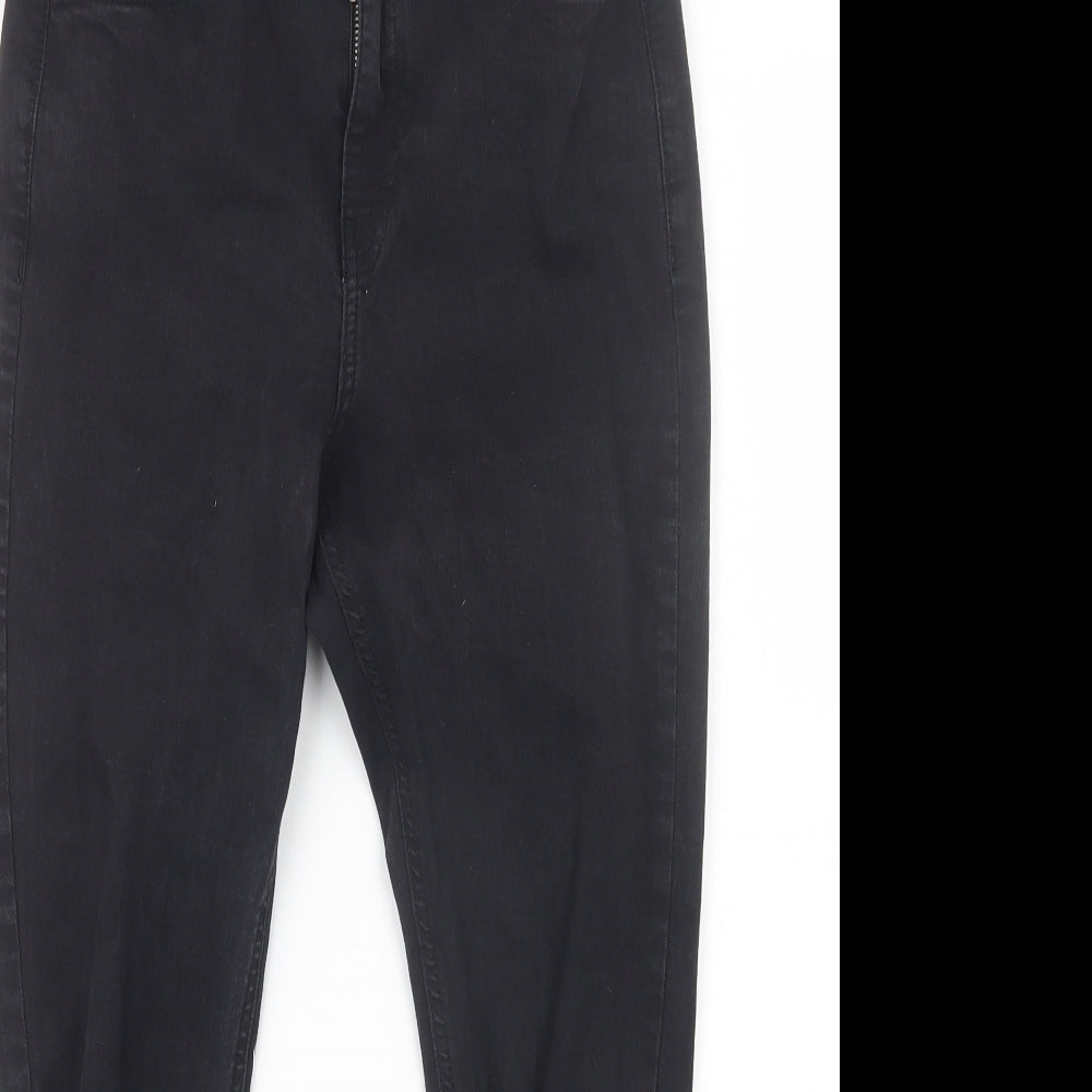 Topshop Womens Black  Denim Straight Jeans Size 27 in L24 in