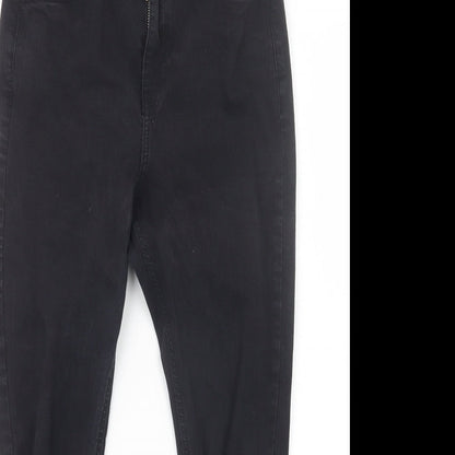 Topshop Womens Black  Denim Straight Jeans Size 27 in L24 in