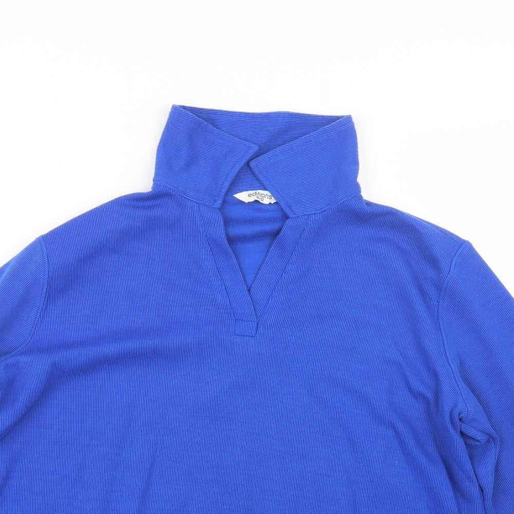 Womens UK Size 10 editions Blue Pullover Jumper