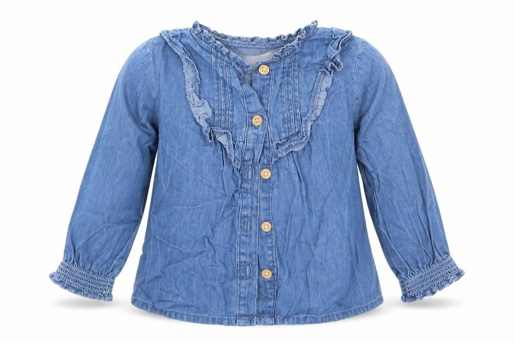 Primark Girls Blue   Basic Button-Up Size 9-12 Months