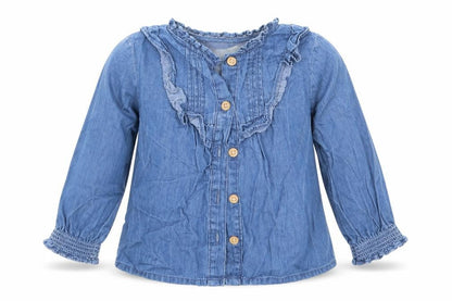 Primark Girls Blue   Basic Button-Up Size 9-12 Months