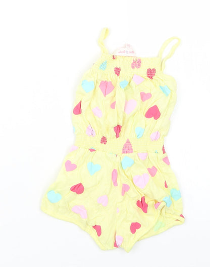 girl2girl Girls Yellow Geometric  Playsuit One-Piece Size 2-3 Years