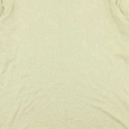 Fabrizio Womens Gold  Knit Pullover Jumper Size M