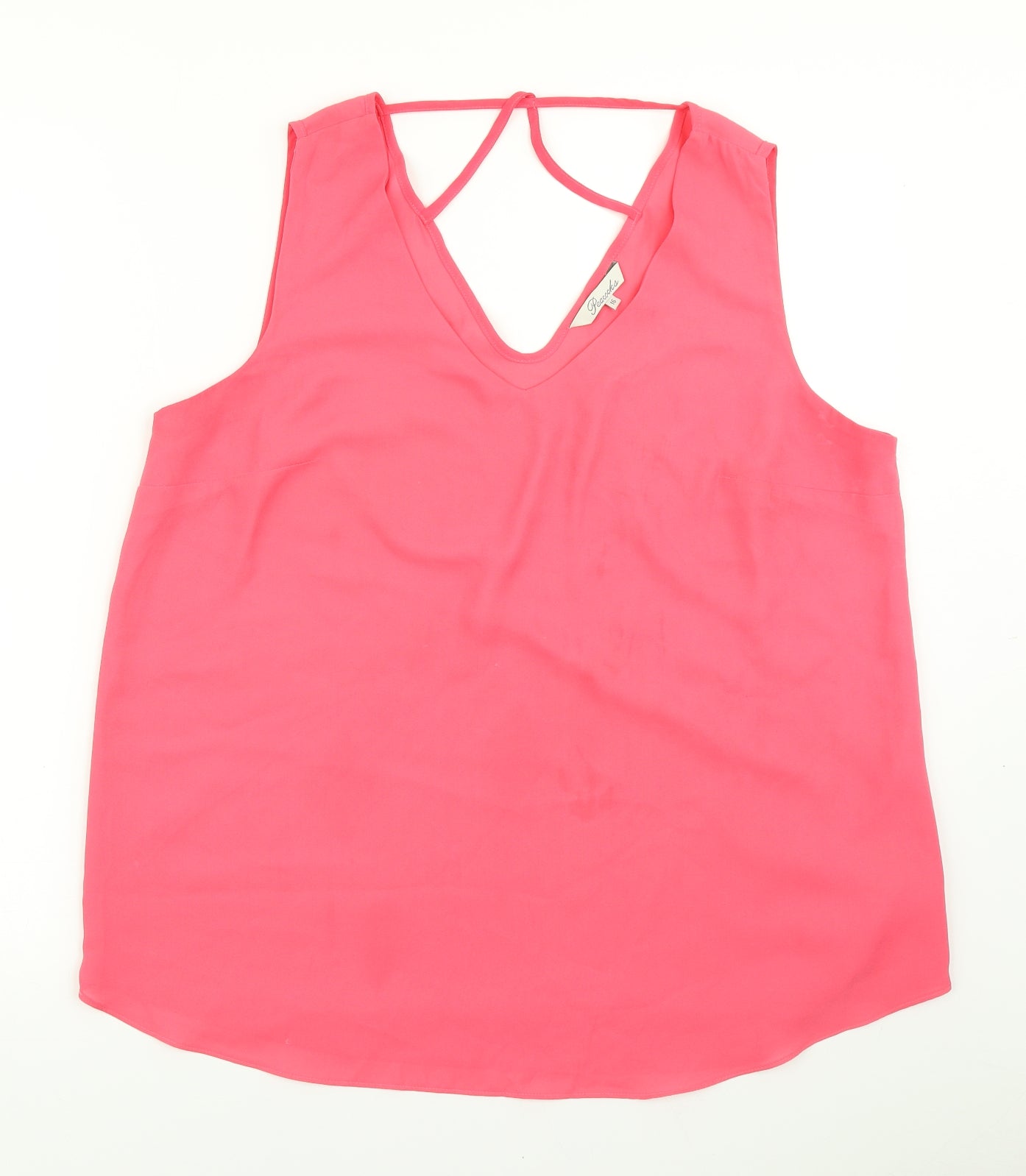 Womens UK Size 16 Peacocks Pink Basic Blouse