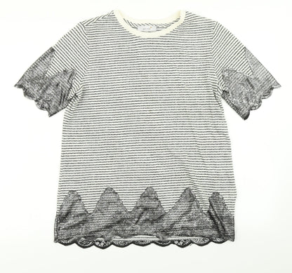 Womens UK Size 12 Per Una Black Basic T-Shirt
