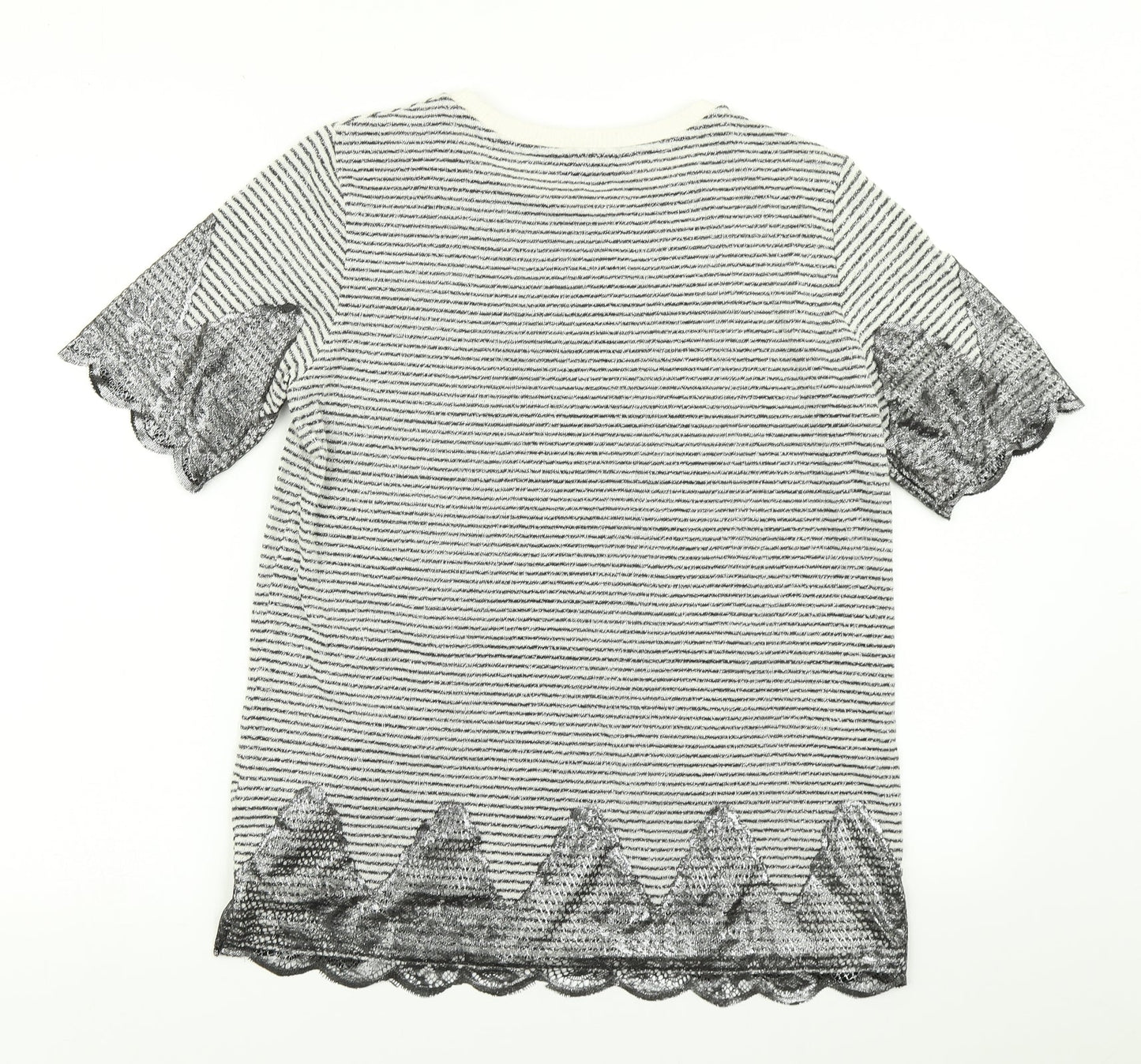 Womens UK Size 12 Per Una Black Basic T-Shirt