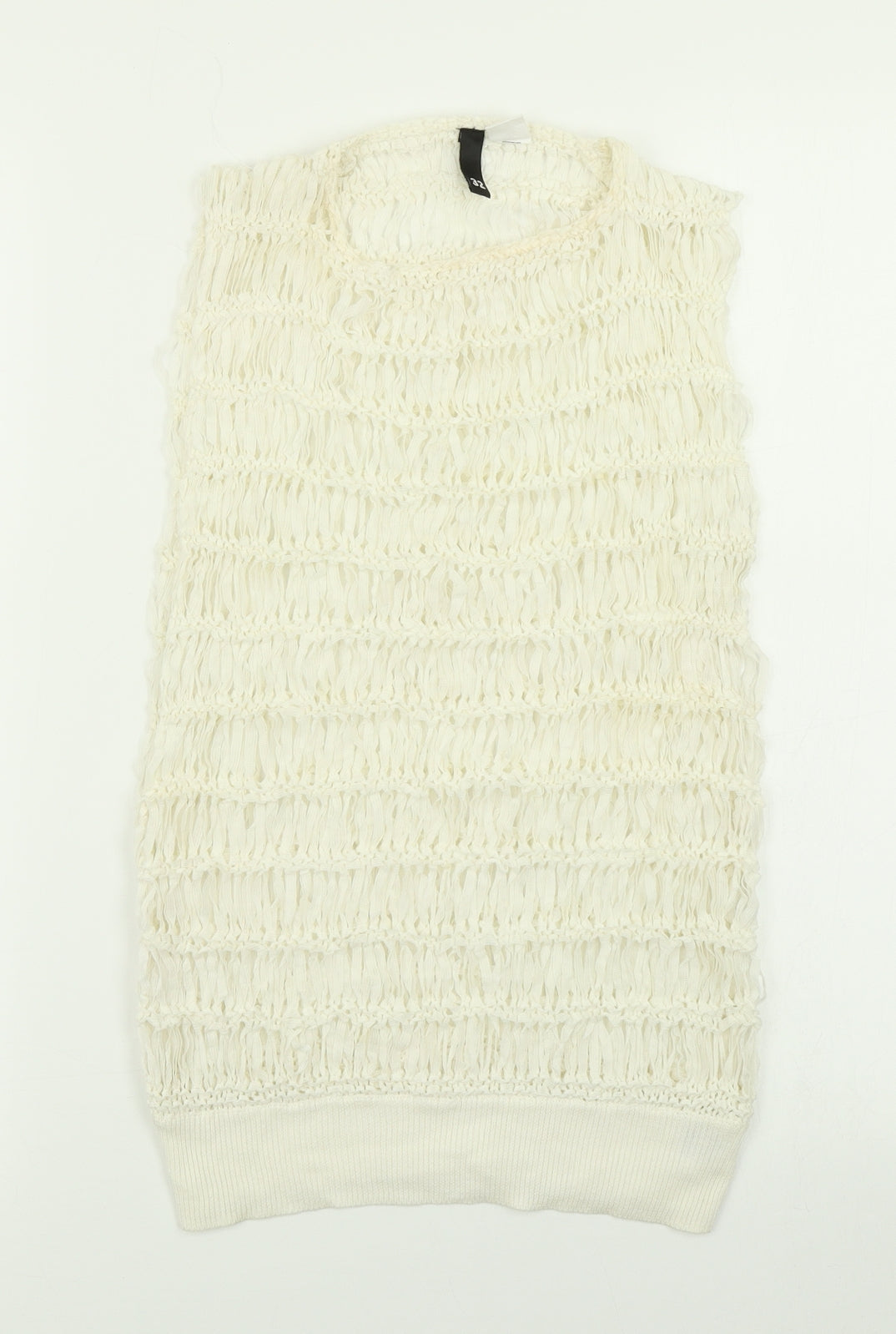Womens UK Size 4 Divided Ivory Basic Tank