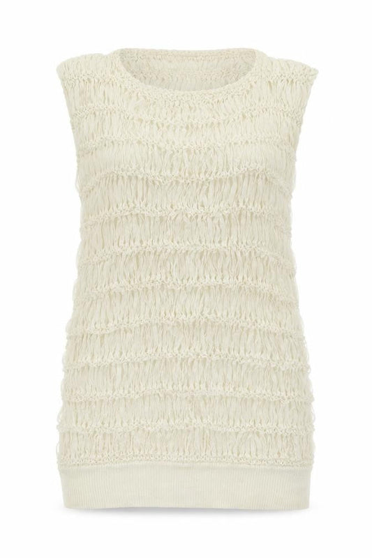 Womens UK Size 4 Divided Ivory Basic Tank