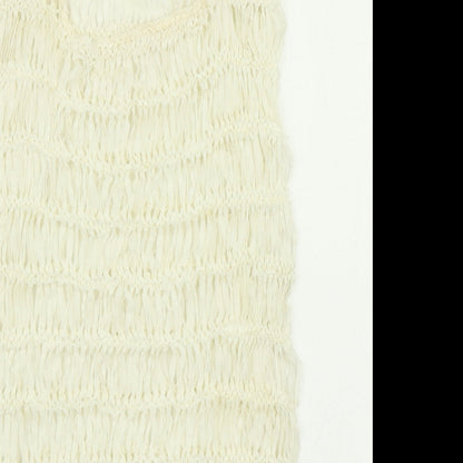 Womens UK Size 4 Divided Ivory Basic Tank