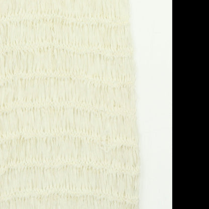 Womens UK Size 4 Divided Ivory Basic Tank