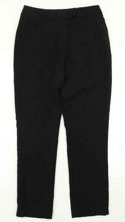 Womens UK Size 8 Papaya Regular Fit Dress Pants Black Trousers