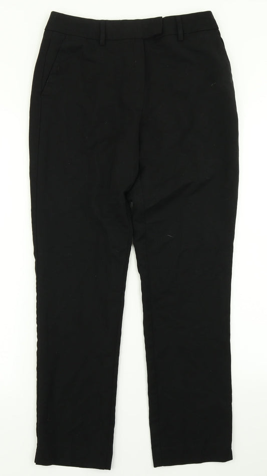 Womens UK Size 8 Papaya Regular Fit Dress Pants Black Trousers