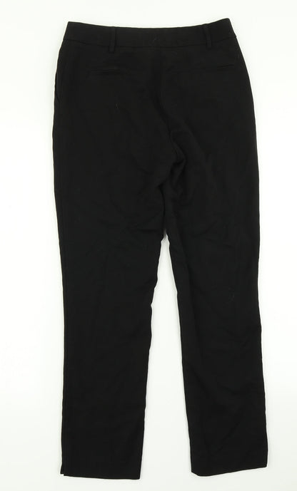 Womens UK Size 8 Papaya Regular Fit Dress Pants Black Trousers